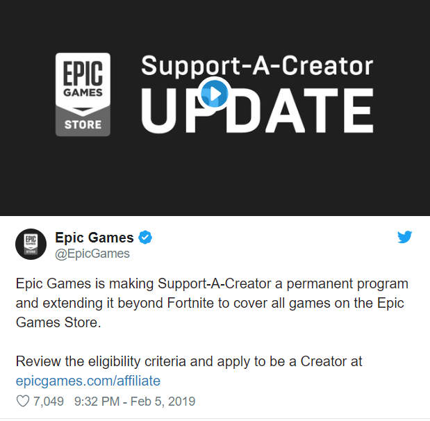 Система привлечения пользователей из Fortnite появилась в других играх в Epic Games Store