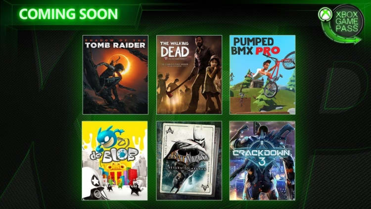 Xbox Game Pass в феврале: Shadow of the Tomb Raider, The Walking Dead: S1, Batman: Return to Arkham и прочее