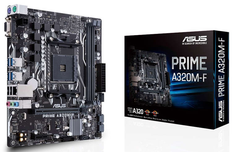 Плата ASUS Prime A320M-F позволяет создать компактный ПК на процессоре AMD»