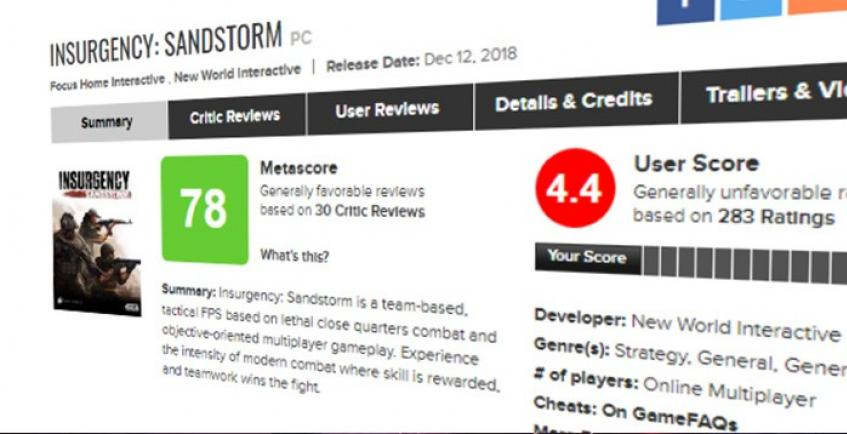 Обрушивший рейтинги нескольких игр на Metacritic, рассказал о своём опыте