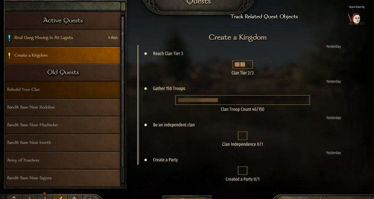 Мод для Bannerlord который удаляет обучение и основные квесты