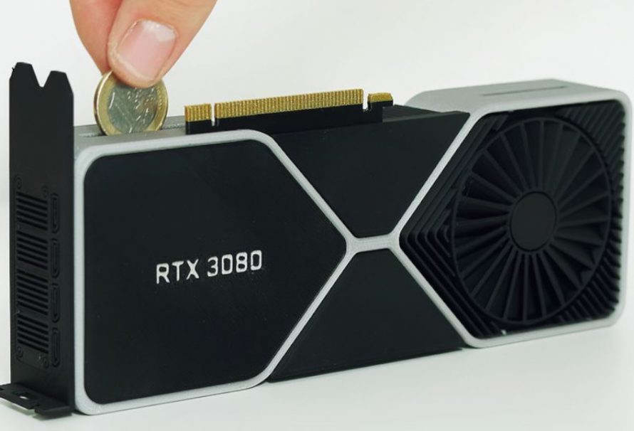 Энтузиаст создал на 3D-принтере копилку в виде RTX 3080