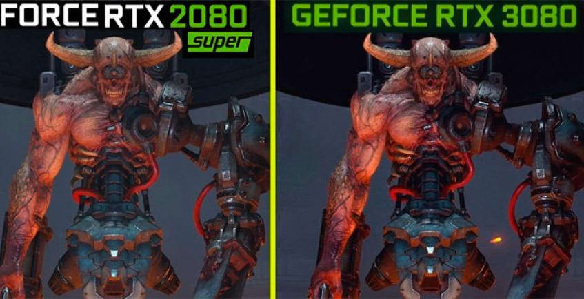 Сравнение Doom Eternal, запущенном на RTX 2080 и RTX 3080 мало кого впечатлило